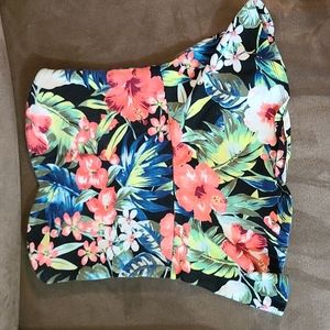 Express Peplum strapless top size xs